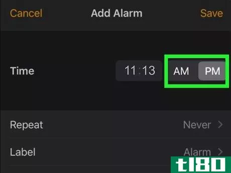 Image titled Set an Alarm on an iPhone Clock Step 8