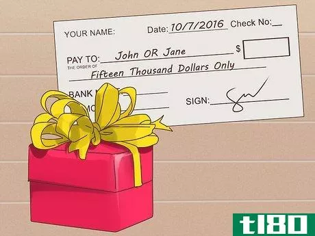 Image titled Write a Check As a Wedding Gift Step 6