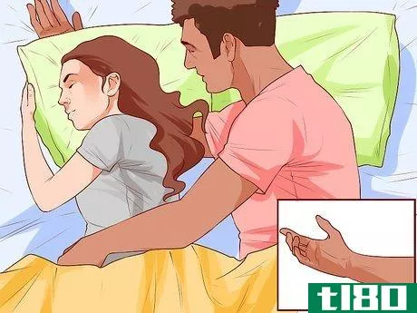 Image titled Avoid Trapping Your Arm While Snuggling in Bed Step 6