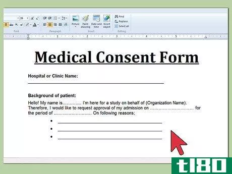 Image titled Write a Medical Consent Form Step 4