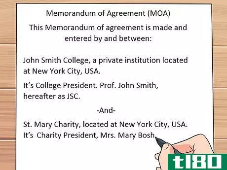 Image titled Write a Memorandum of Agreement Step 2