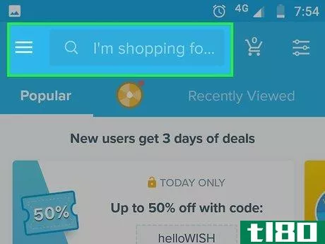 Image titled Use the Wish Shopping Made Fun App on Android Step 6