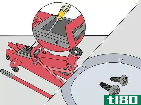 Image titled Add Oil to a Hydraulic Jack Step 3
