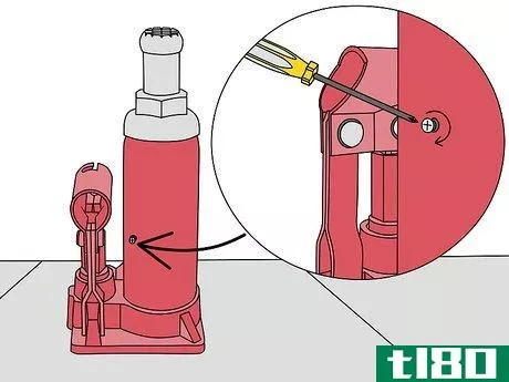 Image titled Add Oil to a Hydraulic Jack Step 7