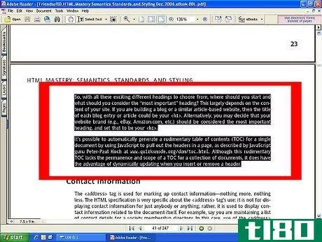 Image titled Use the Hand Tool to Select Text in Acrobat 6 Step 7