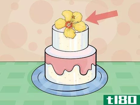 Image titled Add Fresh Flowers to a Cake Step 8