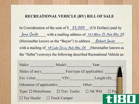 Image titled Write a Bill of Sale for an RV Step 4