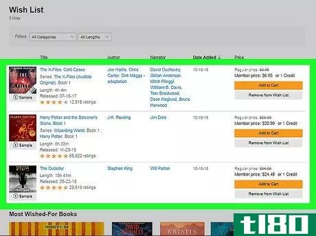 Image titled Access Your Audible Wishlist on PC or Mac Step 5