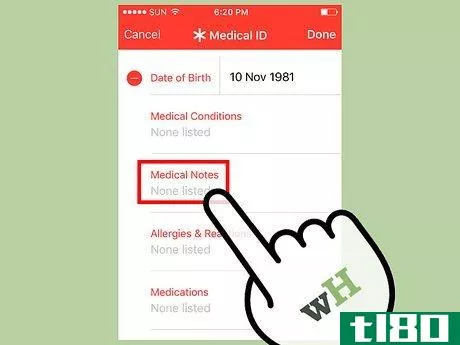 Image titled Set Up the Health App on iPhone to Provide Information in a Medical Emergency Step 5