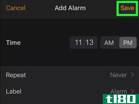 Image titled Set an Alarm on an iPhone Clock Step 10