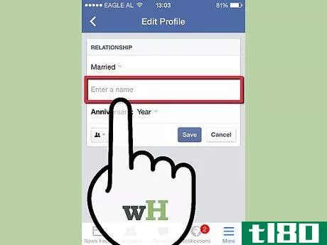 Image titled Change Your Relationship Status on Facebook Mobile Step 7