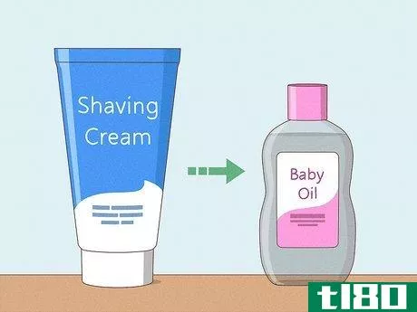 Image titled Shave with Baby Oil Step 1