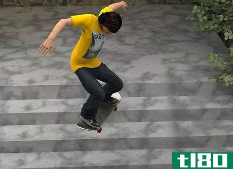 Image titled Bail out of Skateboard Tricks Down Stairs Step 3