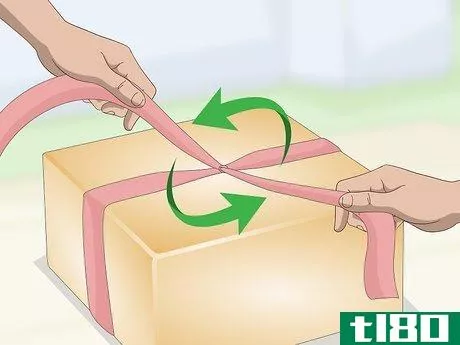 Image titled Tie a Ribbon Around a Box Step 3