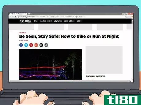 Image titled Stay Visible Riding a Bike at Night Step 1