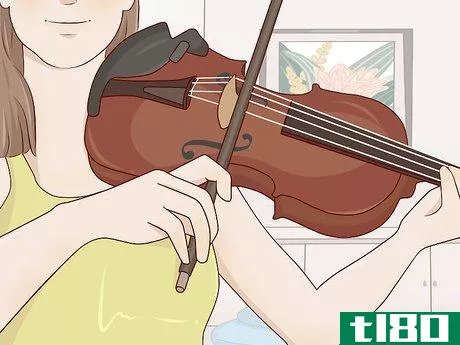Image titled Keep a Bow Straight on a Violin Step 1