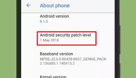Image titled Check Your Android Device's Security Patch Level.png