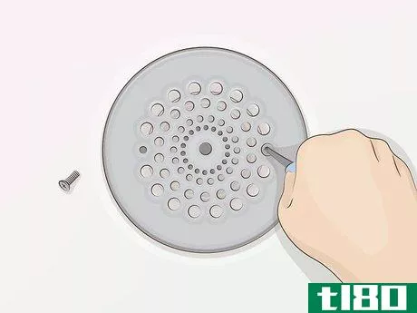 Image titled Caulk a Shower Drain Step 1