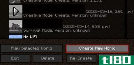 Image titled Create New World Minecraft2.png