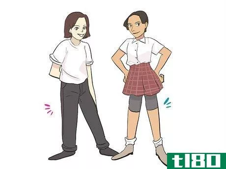 Image titled Add a Tomboy Touch to a School Uniform Step 2