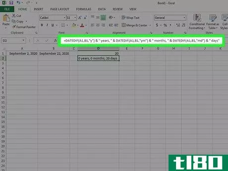 Image titled Calculate Number of Days Between Two Dates in Excel Step 5