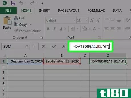 Image titled Calculate Number of Days Between Two Dates in Excel Step 4