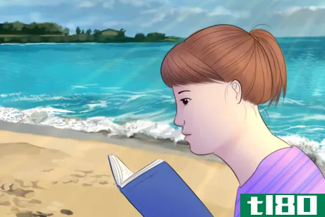 Image titled Girl with Down Syndrome Reads At Beach.png