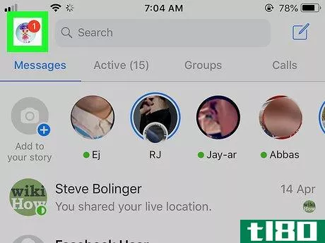 Image titled Delete a Messenger Account on iPhone or iPad Step 2