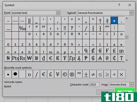 Image titled Do Bullet Points in Excel Step 7