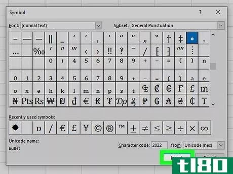 Image titled Do Bullet Points in Excel Step 6