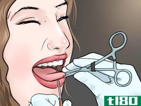 Image titled Hide a Tongue Piercing Step 1