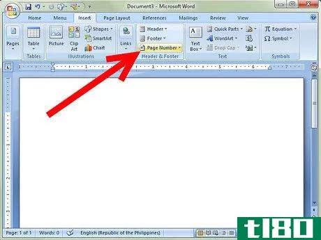 Image titled Insert Page Numbers in Microsoft Word 2007 Step 3
