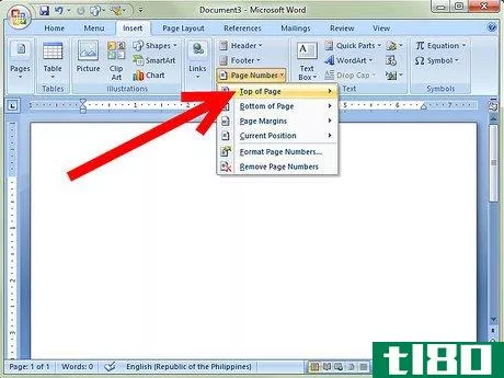 Image titled Insert Page Numbers in Microsoft Word 2007 Step 4