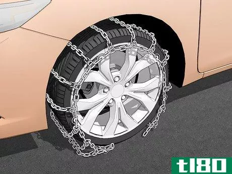 Image titled Install Snow Chains on Tires Step 4