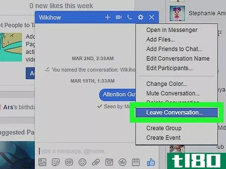 Image titled Leave a Group Chat on Facebook Messenger on a PC or Mac Step 5