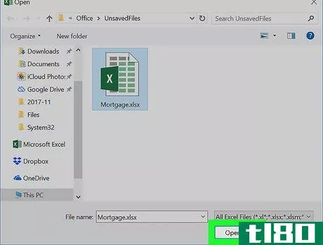 Image titled Recover an Unsaved Excel File on PC or Mac Step 7