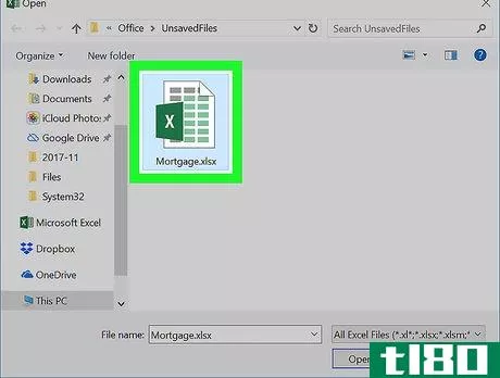 Image titled Recover an Unsaved Excel File on PC or Mac Step 6