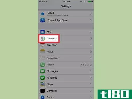 Image titled Remove Email Contacts from an iPhone Step 2