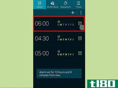 Image titled Set the Alarm Clock on a Motorola RAZR Phone Step 9
