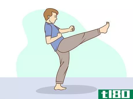 Image titled Use a Front Kick for Self Defense Step 6