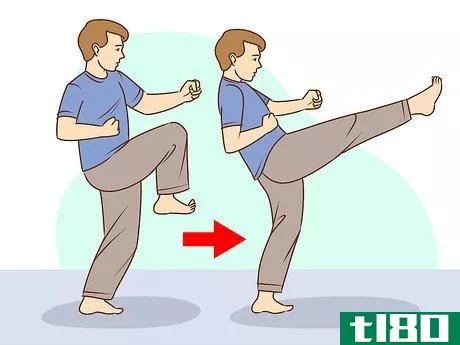Image titled Use a Front Kick for Self Defense Step 3