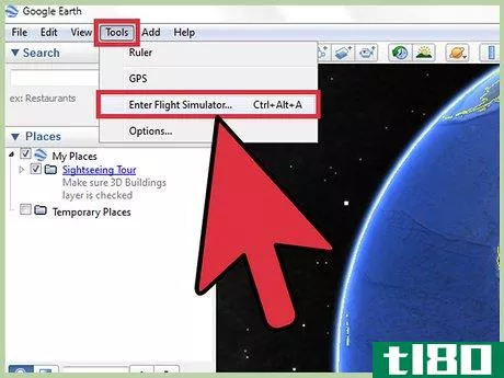 Image titled Use the Google Earth Flight Simulator Step 1