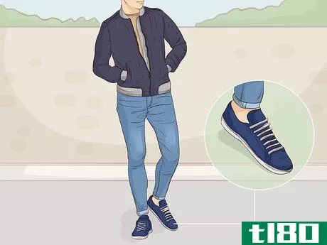 Image titled Wear Navy Sneakers Step 2