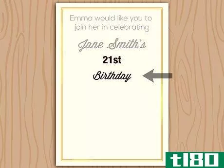 Image titled Write a Birthday Invitation Step 2