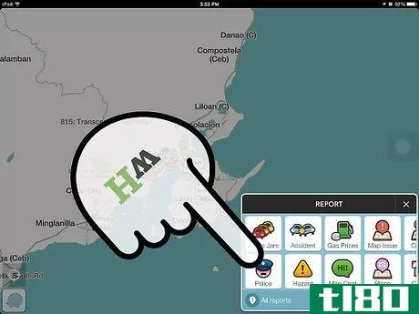 Image titled Report Police Activity in Your Area Using Waze on iPhone Step 4