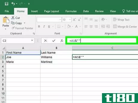 Image titled Combine Two Columns in Excel Step 10