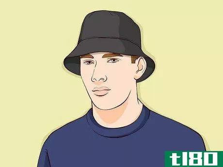Image titled Wear a Hat with Medium Hair Guys Step 3