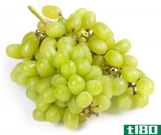 Green seedless grapes.