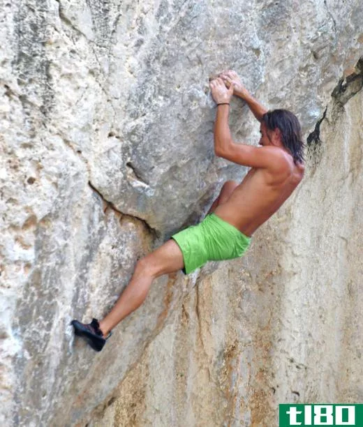 The badlands offers excellent rock climbing opportunities.