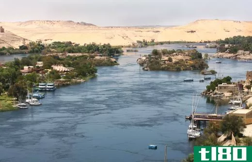The Cataracts of the Nile are sections of the river that, like the one at Aswan, are difficult to navigate.